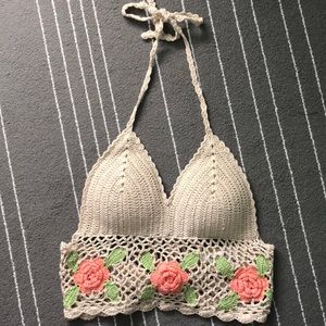 TILLY’S - crochet halter crop top